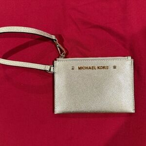 Michael Kors Metallic Gold Wristlet